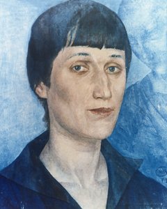 Portrait de la poétesse russe Anna Akhmatova (1888-1966) par Petrov-Vodkin, 1922